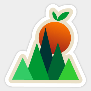 landscape in minimalist style Sticker